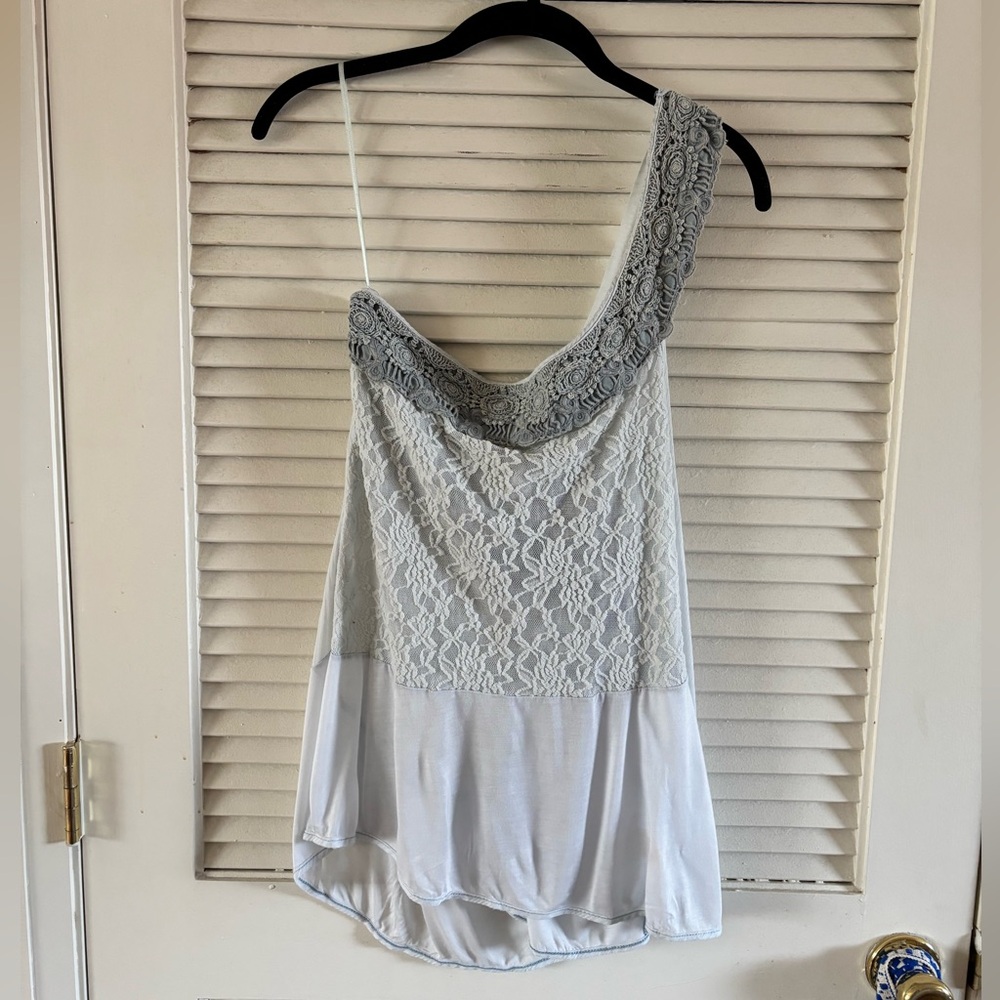 Free People New Romantics One Shoulder Sheer Top size M